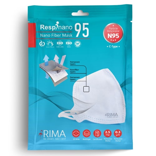 ماسک تنفسی نانو N95 بدون سوپاپ ریما